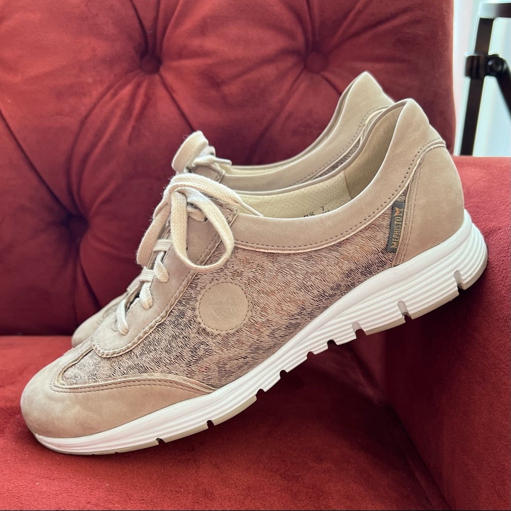 MEPHISTO YAEL BUCKSOFT 6960 SNEAKERS BEIGE/BRONZE Size 9.5